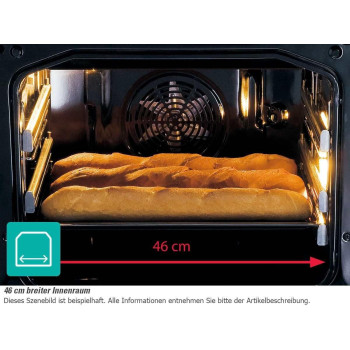 Gorenje 60 Cm Built In Combined Steam Oven, 73 Liters Capacity, Stainless Steel, Black/Silver, BCS798S24X, 1 Year Warranty