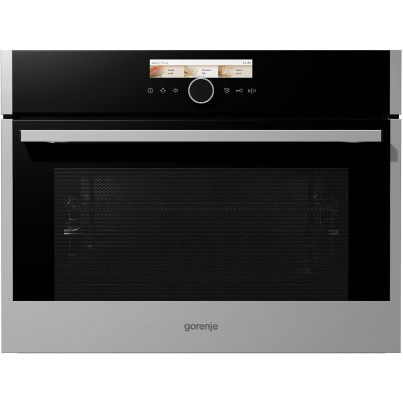 Gorenje 60 Cm Built In Combination Oven With Microwave, 50 Liters Capacity, Stainless Steel, Black/Silver, BCM598S18X, 1 Year Warranty