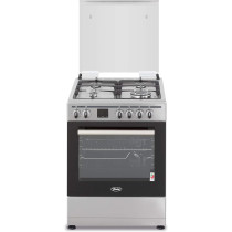 Terim 60 x 60 Cooker, 4 Gas Burners, With 55L Oven Capacity, Stainless Steel, Silver, TERGE66ST, 1 Year Warranty