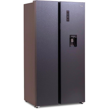 Terim Side By Side Refrigerator, Gross Capacity 720 Litres/Net Capacity 533 Litres, No Frost Technology, Water Dispenser And Digital Display Control, Silver, TERRSBS720WD, 1 Year Warranty