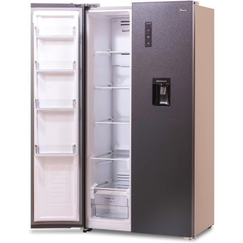 Terim Side By Side Refrigerator, Gross Capacity 720 Litres/Net Capacity 533 Litres, No Frost Technology, Water Dispenser And Digital Display Control, Silver, TERRSBS720WD, 1 Year Warranty