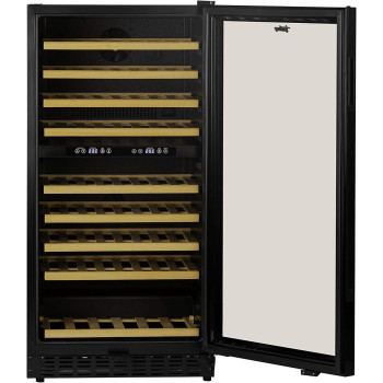 Terim 25 Bottle Beverage Cooler, 90 Liters Single Zone Chiller, Touch Control Panel, Led Screen, Two Layers Glass Door, Black, TERBC30SZ, 1 Year Warranty