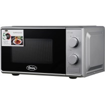 Terim 20 Litres Microwave With Mechanical Control, 6 Power Levels, Push Button Door, Defrost Option, Silver, 1 Year Warranty