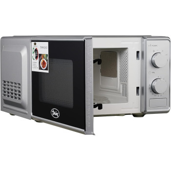 Terim 20 Litres Microwave With Mechanical Control, 6 Power Levels, Push Button Door, Defrost Option, Silver, 1 Year Warranty