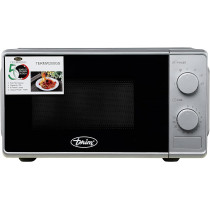 Terim 20 Litres Microwave With Mechanical Control, 6 Power Levels, Push Button Door, Defrost Option, Silver, 1 Year Warranty