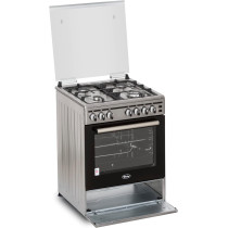 Terim 60 x 60 Cooker, 4 Gas Burners, Stainless Steel, Silver, 1 Year Warranty