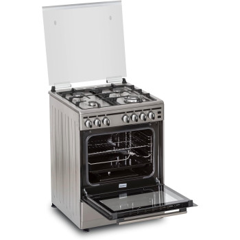 Terim 60 x 60 Cooker, 4 Gas Burners, Stainless Steel, Silver, 1 Year Warranty