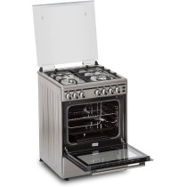 Terim 60 x 60 Cooker, 4 Gas Burners, Stainless Steel, Silver, 1 Year Warranty