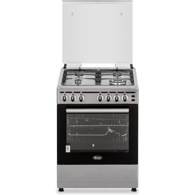 Terim 60 x 60 Cooker, 4 Gas Burners, Stainless Steel, Silver, 1 Year Warranty