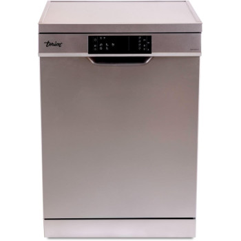 Terim 60 Cm Freestanding Dishwasher With 12 Place Settings, Quick Clean And Active Drying Function, Delay Timer And Half Load Option, Dark Silver, TERDW1205VS, 1 Year Warranty