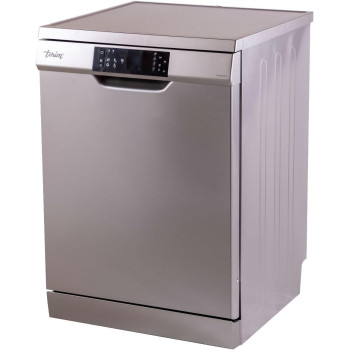 Terim 60 Cm Freestanding Dishwasher With 12 Place Settings, Quick Clean And Active Drying Function, Delay Timer And Half Load Option, Dark Silver, TERDW1205VS, 1 Year Warranty