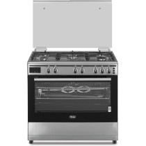 Terim 90 x 60 Cm Full Gas Cooking Range, 106 Liters Oven Capacity With Self Cleaning Function, Cast Iron Pan Support And Automatic Ignition, Digital Timer,Stainless Steel, Silver, TERGC96ST, 1 Year Warranty