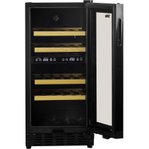 Terim 25 Bottle Beverage Cooler, Single Door Dual Zone, 90L, Black, TERBC30DZ, 1 Year Warranty