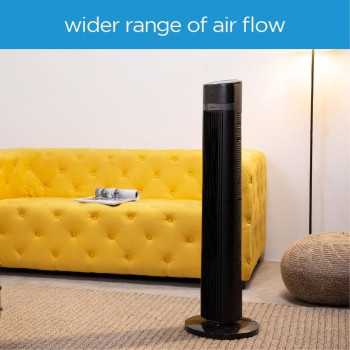 Midea Tower Fan with Multifunction Remote Control, 3 Wind modes-Natural Slumberous & Normal, Three Dimensional Angle Air Flow, 15 Hours Timer Perfectly Suitable for Home or Office, FZ10-18TRB