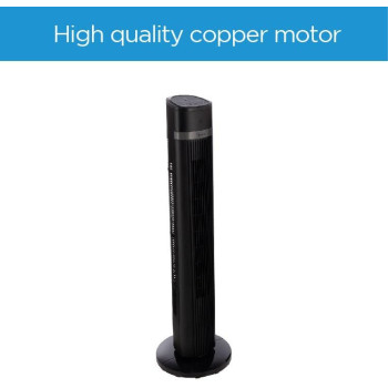 Midea Tower Fan with Multifunction Remote Control, 3 Wind modes-Natural Slumberous & Normal, Three Dimensional Angle Air Flow, 15 Hours Timer Perfectly Suitable for Home or Office, FZ10-18TRB