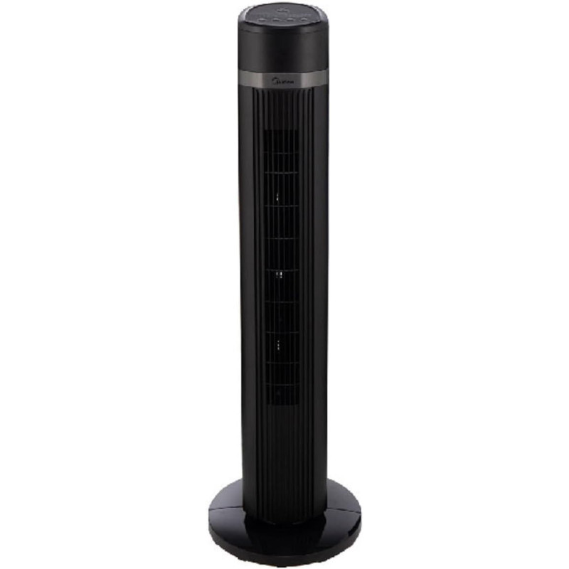 Midea Tower Fan with Multifunction Remote Control, 3 Wind modes-Natural Slumberous & Normal, Three Dimensional Angle Air Flow, 15 Hours Timer Perfectly Suitable for Home or Office, FZ10-18TRB
