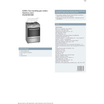 Siemens 60 Cm Freestanding Gas Cooker With Sabaf Burners, Hg2M30E50M, Silver, 1 Year Warranty