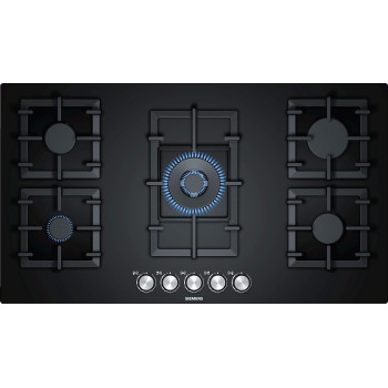 Siemens 90 Cm Built In Gas Hob With Sabaf Burners, Black, Ep9B6Qo90M, 1 Year Warranty