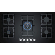 Siemens 90 Cm Built In Gas Hob With Sabaf Burners, Black, Ep9B6Qo90M, 1 Year Warranty