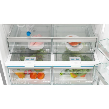 Siemens 682 Litres Bottom Mount Freestanding Refrigerator, Silver Inox, KG86NAI31M, 1 Year Warranty