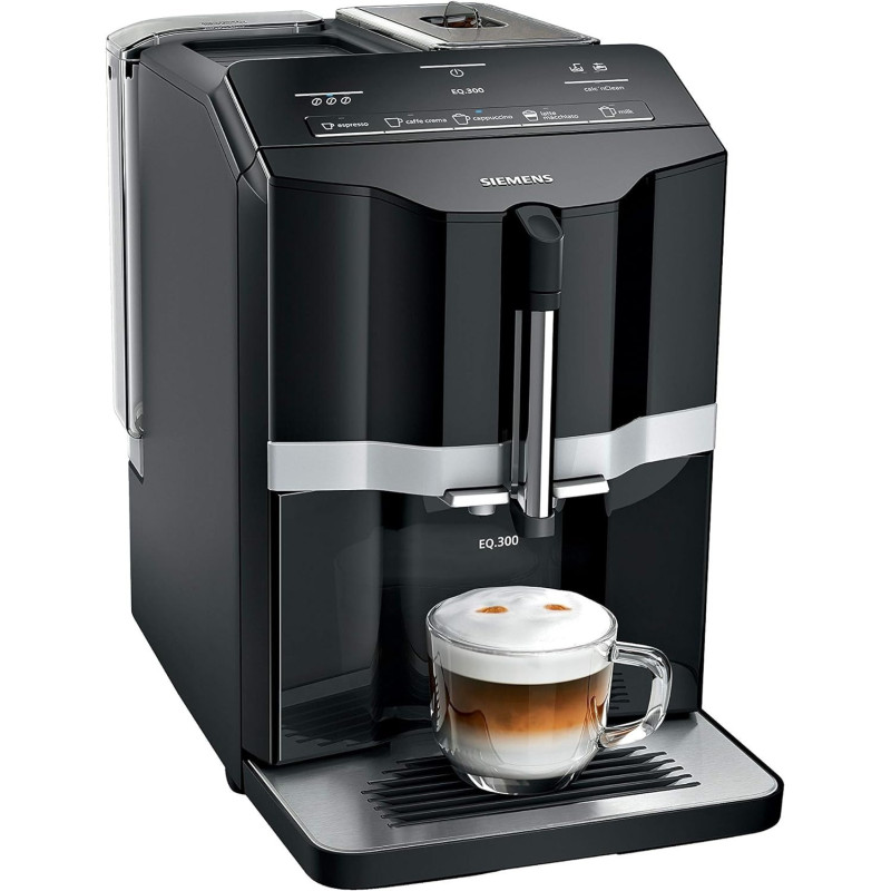 Siemens EQ 300 Bean To Cup Automatic Coffee Machine, Black, TI351209GB, 1 Year Warranty