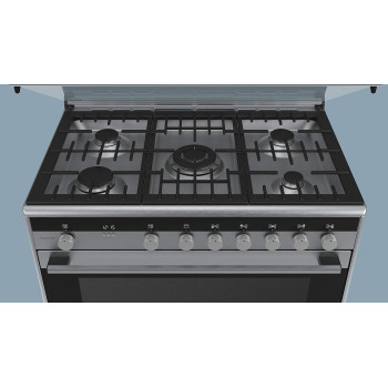 Siemens iQ100 Range Cooker, 112 Liters, Hg73G8357M, Silver, 1 Year Warranty