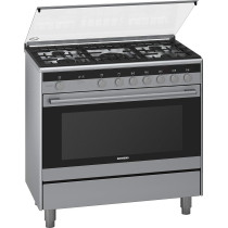 Siemens iQ100 Range Cooker, 112 Liters, Hg73G8357M, Silver, 1 Year Warranty