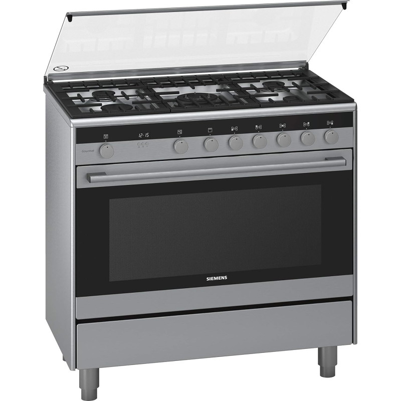 Siemens iQ100 Range Cooker, 112 Liters, Hg73G8357M, Silver, 1 Year Warranty