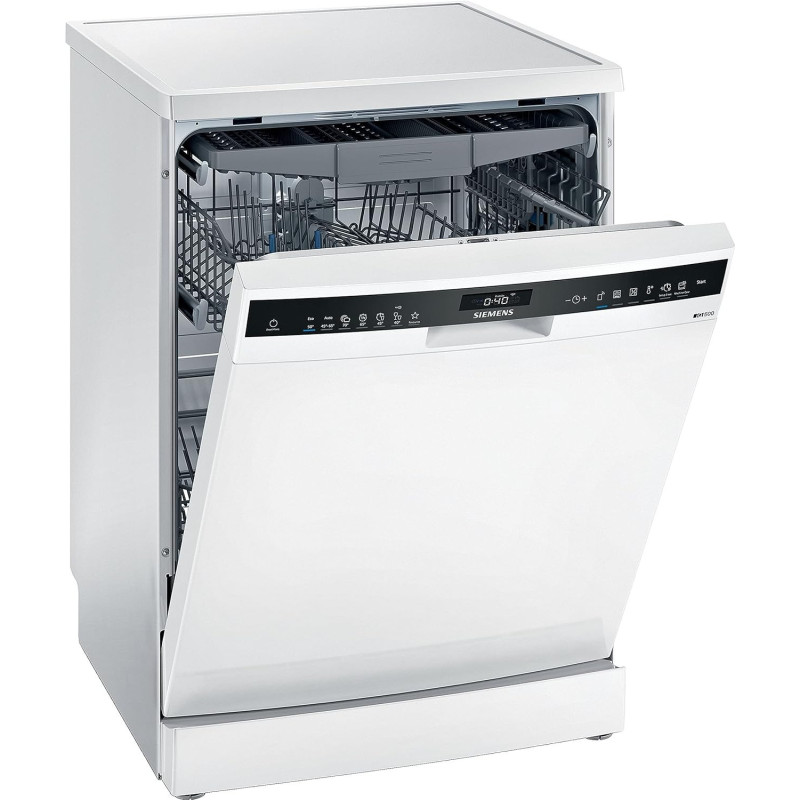 Siemens 60 Cm Home Connect Freestanding Dishwasher With 13 Place Settings, Sn25Hw27Mm, White, 1 Year Warranty