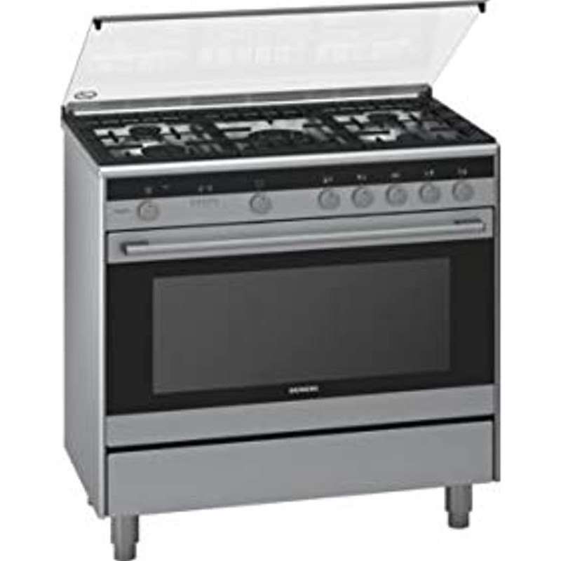 Siemens Freestanding Gas Cooker, Silver, HQ738357M With Installation, 1 Year Warranty
