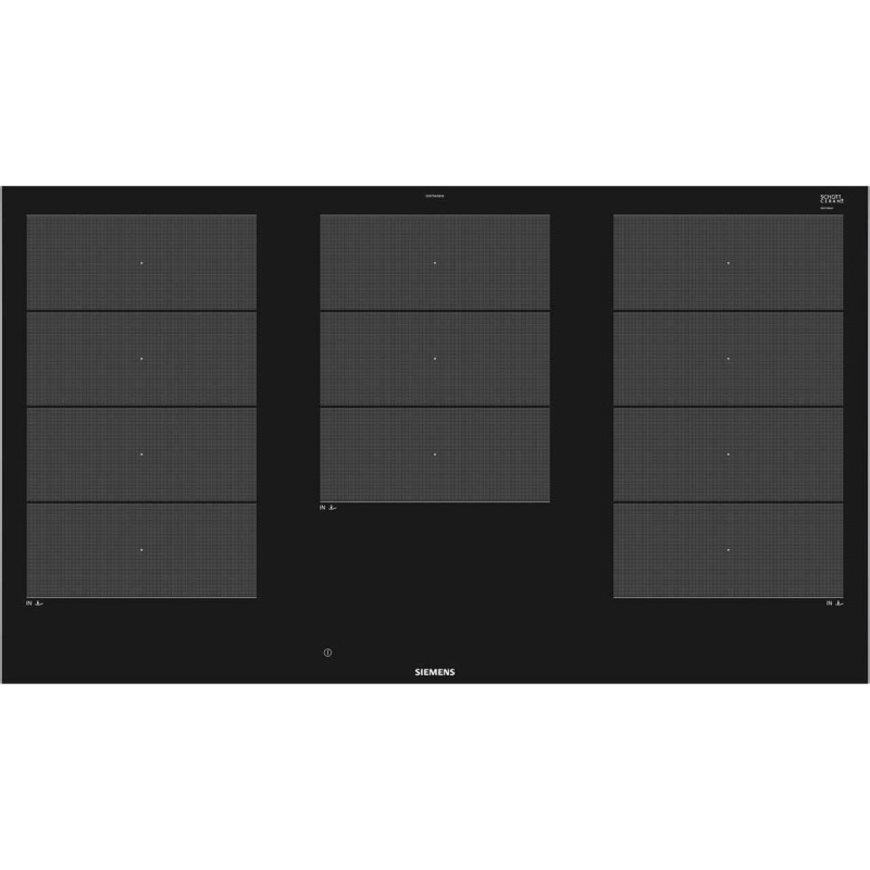 Siemens 1Q 700, 90 Cm Home Connect Induction Hob, 3 Heating Zones, 5 Temperature Settings, Black, EX975KXW1E, 1 Year Warranty