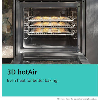 Siemens iQ500, 60 Cm Home Connect Built In Electric Oven With Fan, 66 Liters Oven Capacity, HB557JYB6M, 1 Year Warranty
