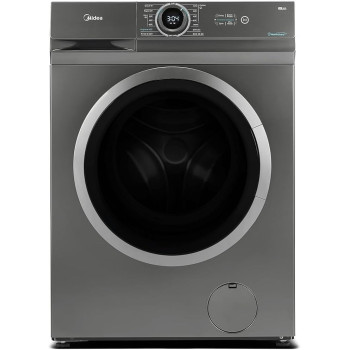 Midea 8Kg Front Load Washing Machine With BLDC Inverter Motor, 1400 RPM, 15 Programs, Fully Automatic Washer With Lunar Dial, Integrated Digital Control LED Display, MF100W80BTGCC, 1 Year Warranty
