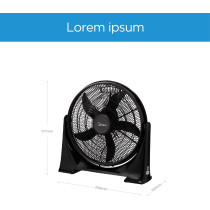Midea 50W Powerful 5 Leaf Heavy Duty Box Fan With 3 Energy Efficient Speed Settings, Compact Design, Lightweight, Strong Air Flow, Table Fan For Home, Kids Room And Office, FB5017H, 1 Year Warranty