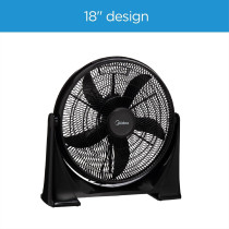 Midea 50W Powerful 5 Leaf Heavy Duty Box Fan With 3 Energy Efficient Speed Settings, Compact Design, Lightweight, Strong Air Flow, Table Fan For Home, Kids Room And Office, FB5017H, 1 Year Warranty