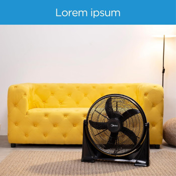 Midea 50W Powerful 5 Leaf Heavy Duty Box Fan With 3 Energy Efficient Speed Settings, Compact Design, Lightweight, Strong Air Flow, Table Fan For Home, Kids Room And Office, FB5017H, 1 Year Warranty