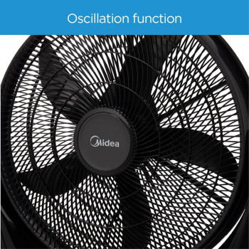 Midea 50W Powerful 5 Leaf Heavy Duty Box Fan With 3 Energy Efficient Speed Settings, Compact Design, Lightweight, Strong Air Flow, Table Fan For Home, Kids Room And Office, FB5017H, 1 Year Warranty