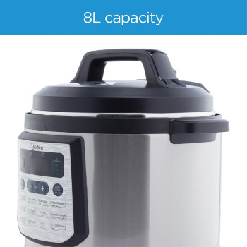 Midea 8L, 20 In 1 Multifunctional Electric Pressure Cooker, 20 Pre Set Menu Smart Cooking Programs With LED Display And Indicator, Aluminum Inner Pot, Auto Keep Warm, MY-CS8001, 1 Year Warranty