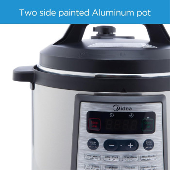 Midea 8L, 20 In 1 Multifunctional Electric Pressure Cooker, 20 Pre Set Menu Smart Cooking Programs With LED Display And Indicator, Aluminum Inner Pot, Auto Keep Warm, MY-CS8001, 1 Year Warranty