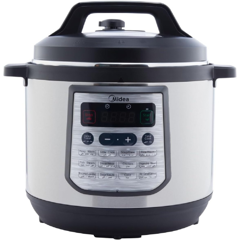 Midea 8L, 20 In 1 Multifunctional Electric Pressure Cooker, 20 Pre Set Menu Smart Cooking Programs With LED Display And Indicator, Aluminum Inner Pot, Auto Keep Warm, MY-CS8001, 1 Year Warranty