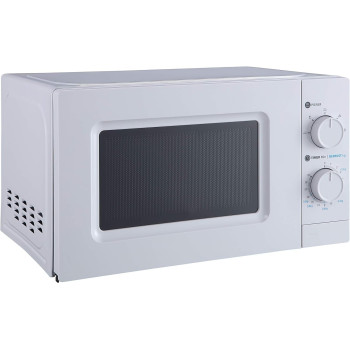 Midea 20 Liters Solo Microwave Oven With 5 Power Levels, 700W, Child Safety Lock, Defrost Function, 35 Minutes Timer, Fast Reheat, Push Button Door Opening, Good For Home And Office, White, MO20MWH, 1 Year Warranty