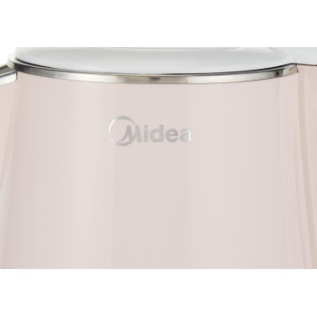 Midea 1.7L Stainless Steel 2200W Cordless Electric Kettle, 360 Degree Swivel Base, Double Wall Cool Touch Body, Power Cord Storage, Auto Cut Off Function, One Touch Lid Opening, Light Orange, MKHJ1705R, 1 Year Warranty