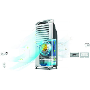 Midea Summer Plus Winter Air Cooler With Remote For Home And Heavy Duty Air Conditioning, 3 Wind Speeds Outdoor And Indoor Use, Whisper Quiet Performance And Low Power Consumption With 60W, AC200W, 1 Year Warranty