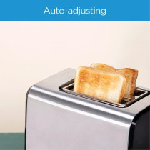 Midea Toaster 2 Slots, 950W With Adjustable Browning Control, Removable Crumb Tray, Automatic Pop Up, Defrost, Warm, Cancel, Auto Power Cut Off Function, 7 Level Settings, MTRW2L20W, 1 Year Warranty