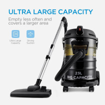 Midea Drum Vacuum Cleaner 2200 Watts, 23 Liters Ultra Large Tank Dust Capacity With Adjustable Tube, Removable And Washable Filter, Rug Floor Nozzle, Blower Function, Best For Home And Office, MDVC23, 1 Year Warranty