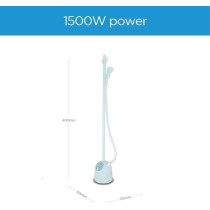 Midea Garment Steamer With 1500W Power, 1.4L Large Water Tank, 3 Power Levels 30G/Min Continuous Steam, 9 Hole Front Point, Powerful Freestanding Fabric Steamer, Good For Home And Business, YGJ15Q1W, 1 Year Warranty