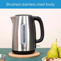 Midea Electric Kettle, 1850-2200W Power, 1.7L Capacity With Water Level Indicator, Removable Filter And Auto Shut Off, Stainless Steel Body With 360 Degree Swivel Base Perfect For Beverages, MK17S30D2, 1 Year Warranty
