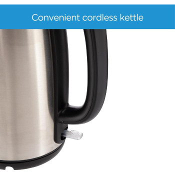 Midea Electric Kettle, 1850-2200W Power, 1.7L Capacity With Water Level Indicator, Removable Filter And Auto Shut Off, Stainless Steel Body With 360 Degree Swivel Base Perfect For Beverages, MK17S30D2, 1 Year Warranty