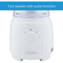 Midea Blender, Power 400W, 2 Speeds And Pulse, White Colour, With Miller, Bl2516Ag, 1 Year Warranty