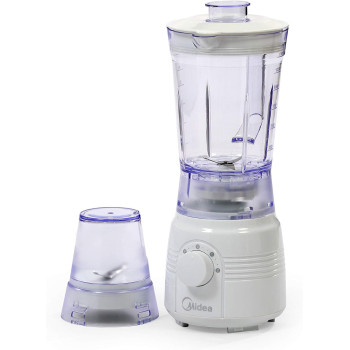 Midea Blender 400 Watts, 1.5 Liter Smoothie Maker, Mixer With Grinder Multi Mill, 2 Speeds With Pulse And Detachable Blade For Easy Cleaning, Best For Blending, Grinding, Mixing And Chopping, Bl2516A, 1 Year Warranty